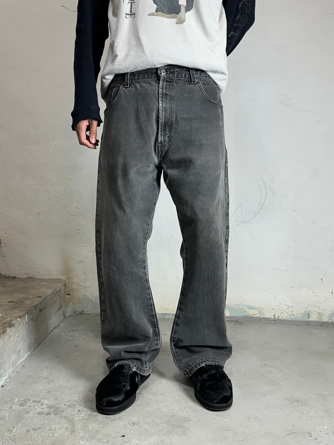 00's 빈티지 리바이스 517 블랙 부츠컷 플레어진 상품이미지1