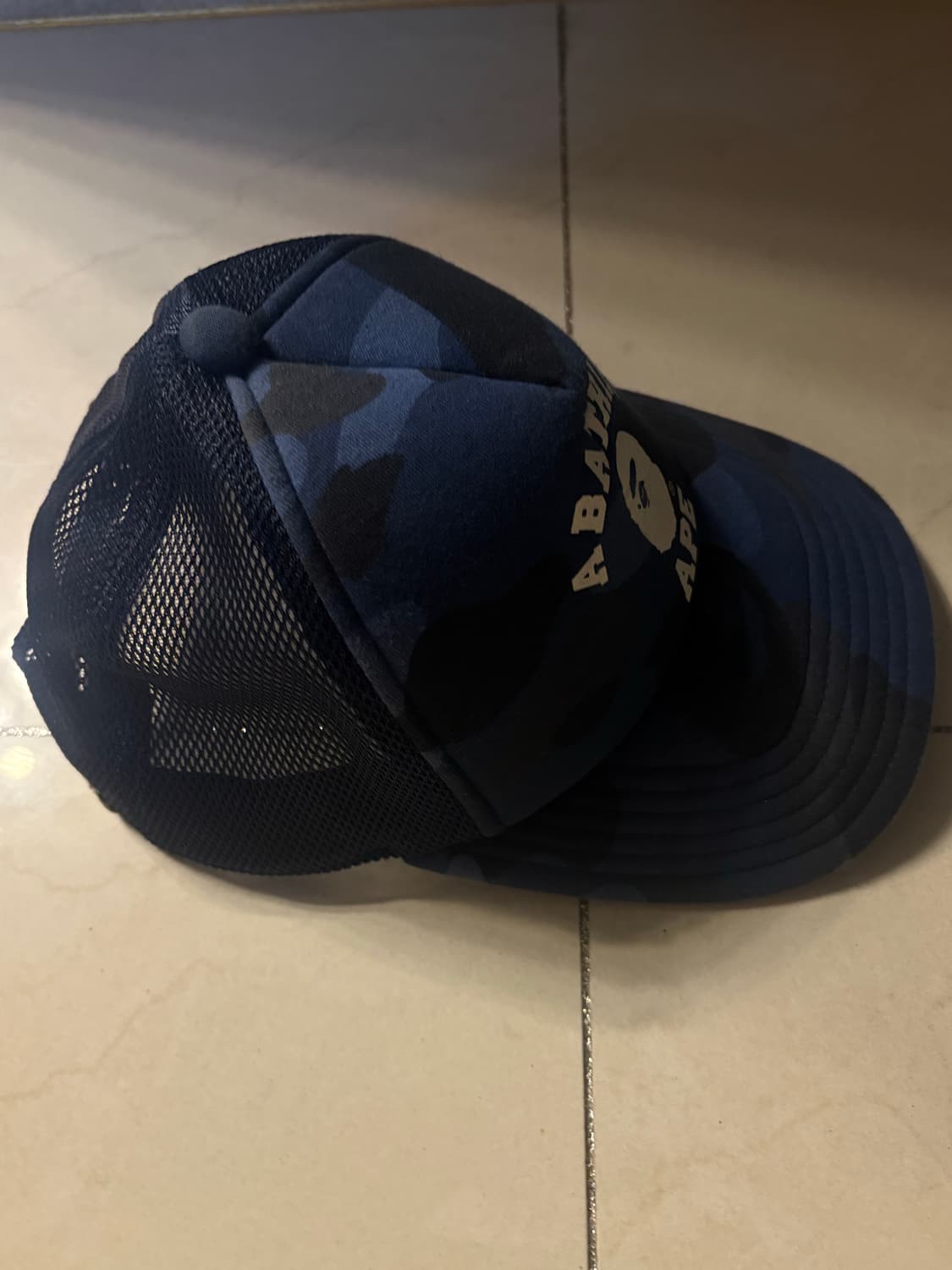 베이프 x jjj자운드 카모 메쉬캡 네이비 상품이미지2