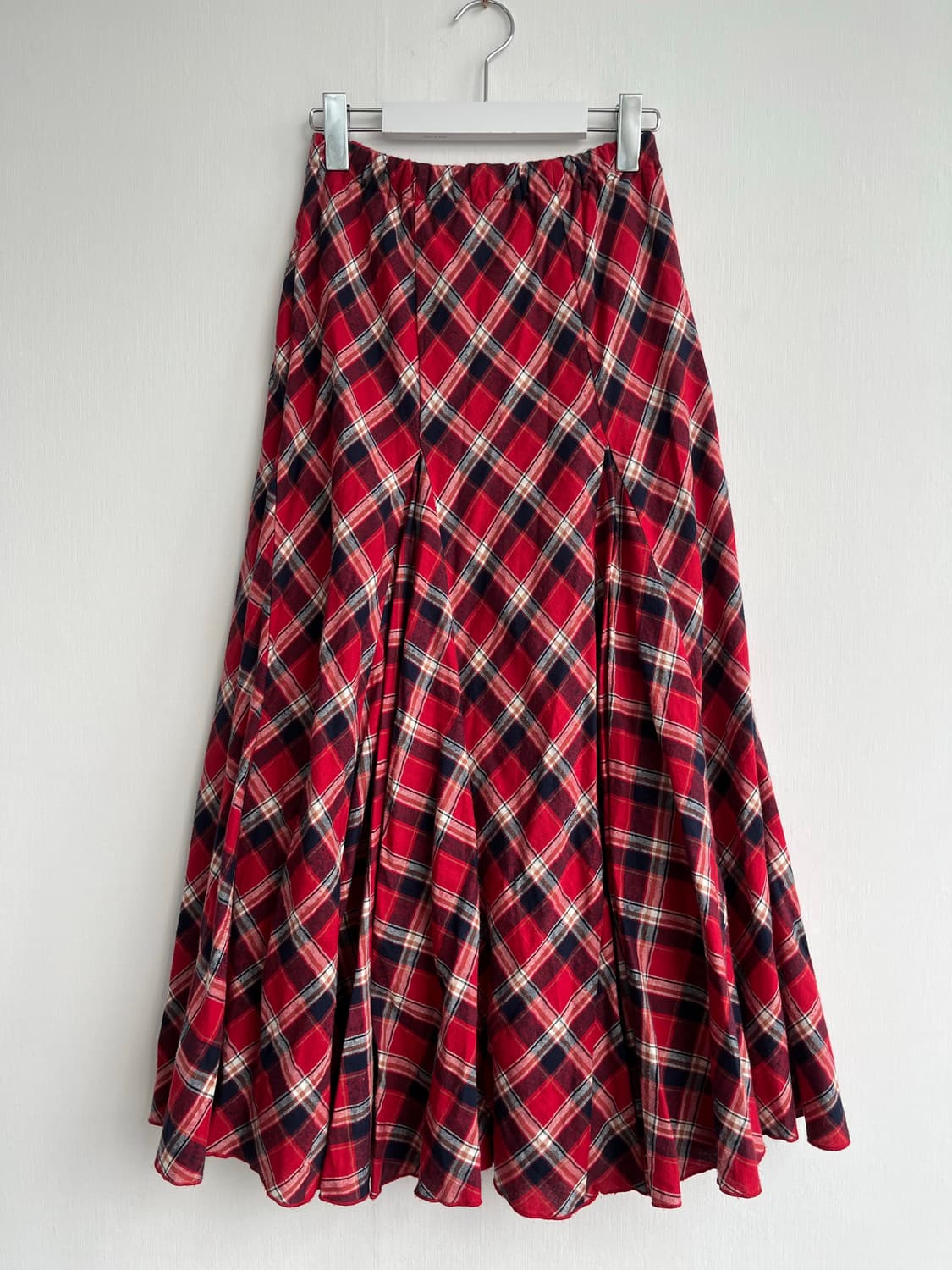 a.g.plus 레드 체크 스커트 상품이미지1