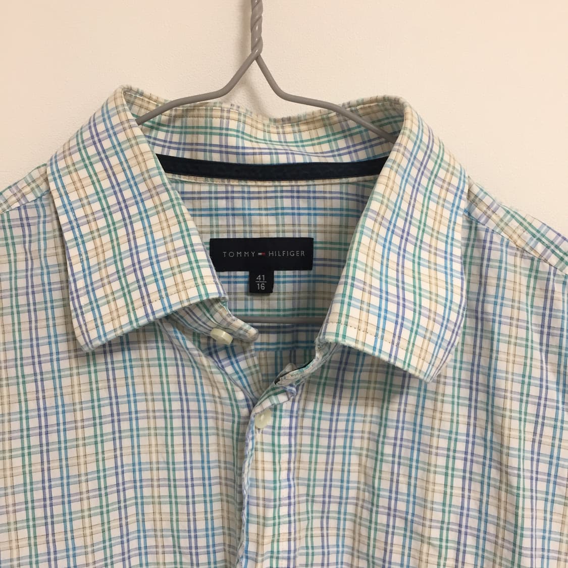 빈티지 너드 블루 체크 패턴 셔츠 상품이미지4