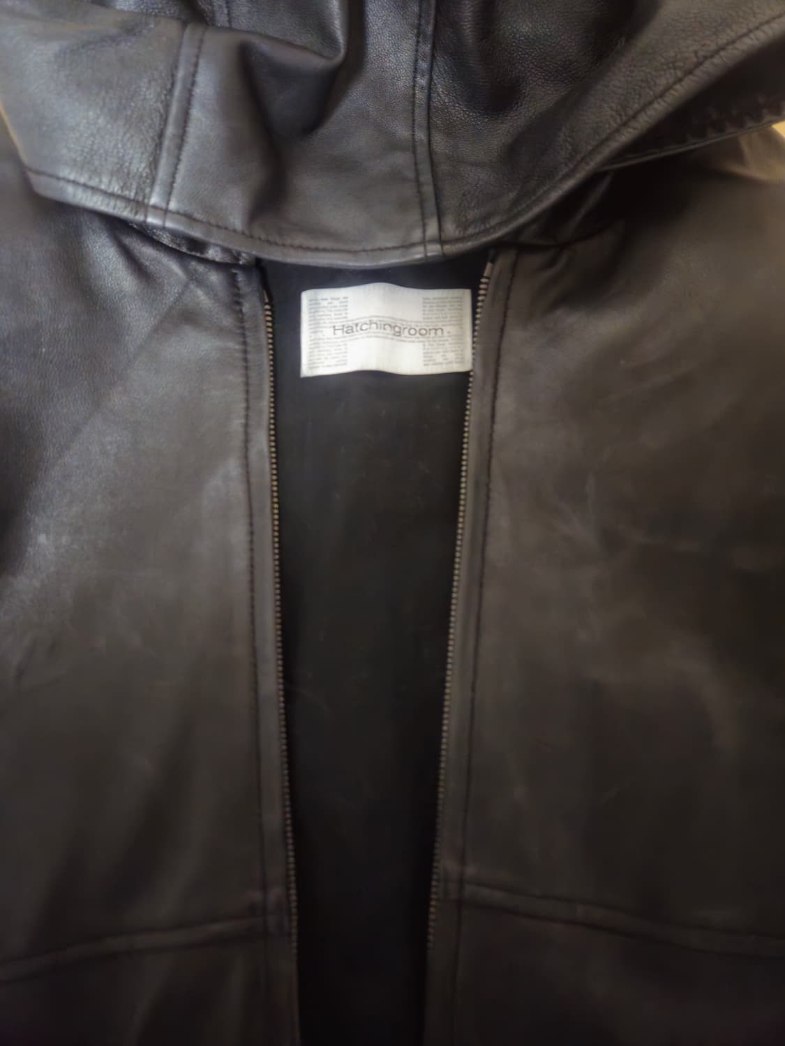 해칭룸 레더 후드 Lamb Nappa Black 상품이미지3