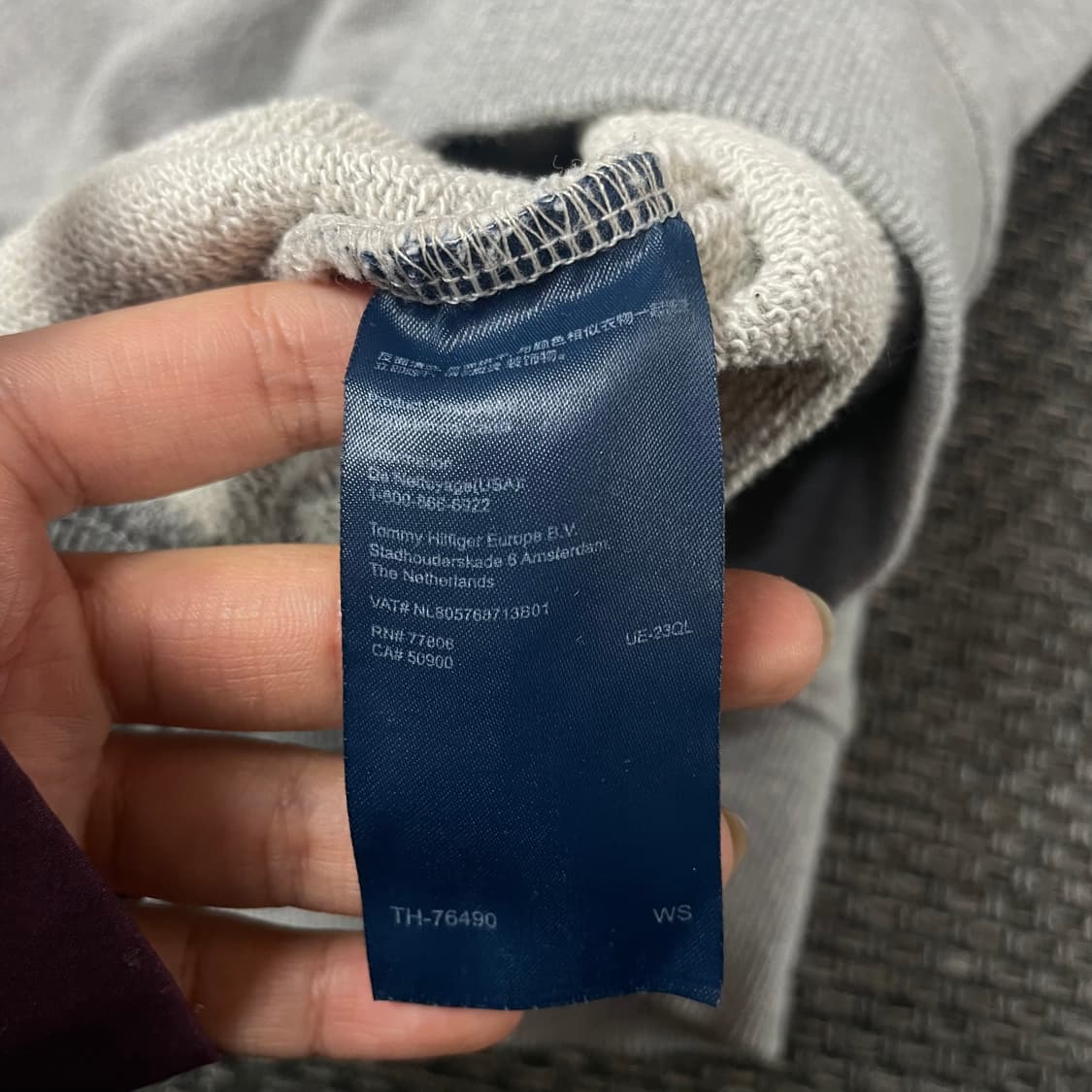 타미힐피거 그레이 자수로고 맨투맨 XL 상품이미지5