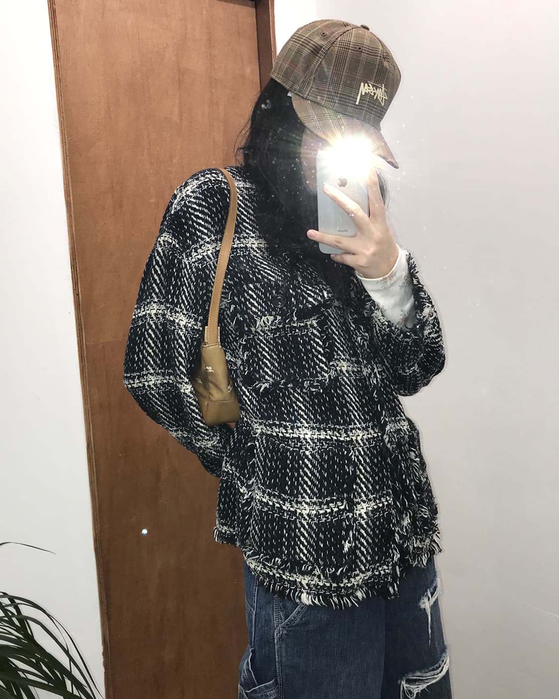 빔즈 BEAMS LIGHTS Check Tweed Blouson 상품이미지1