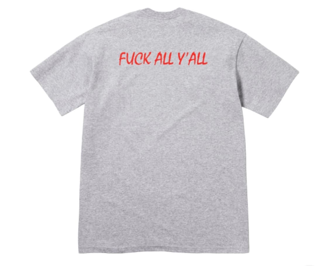 슈프림 스플릿 티셔츠 헤더그레이 XL 상품이미지2