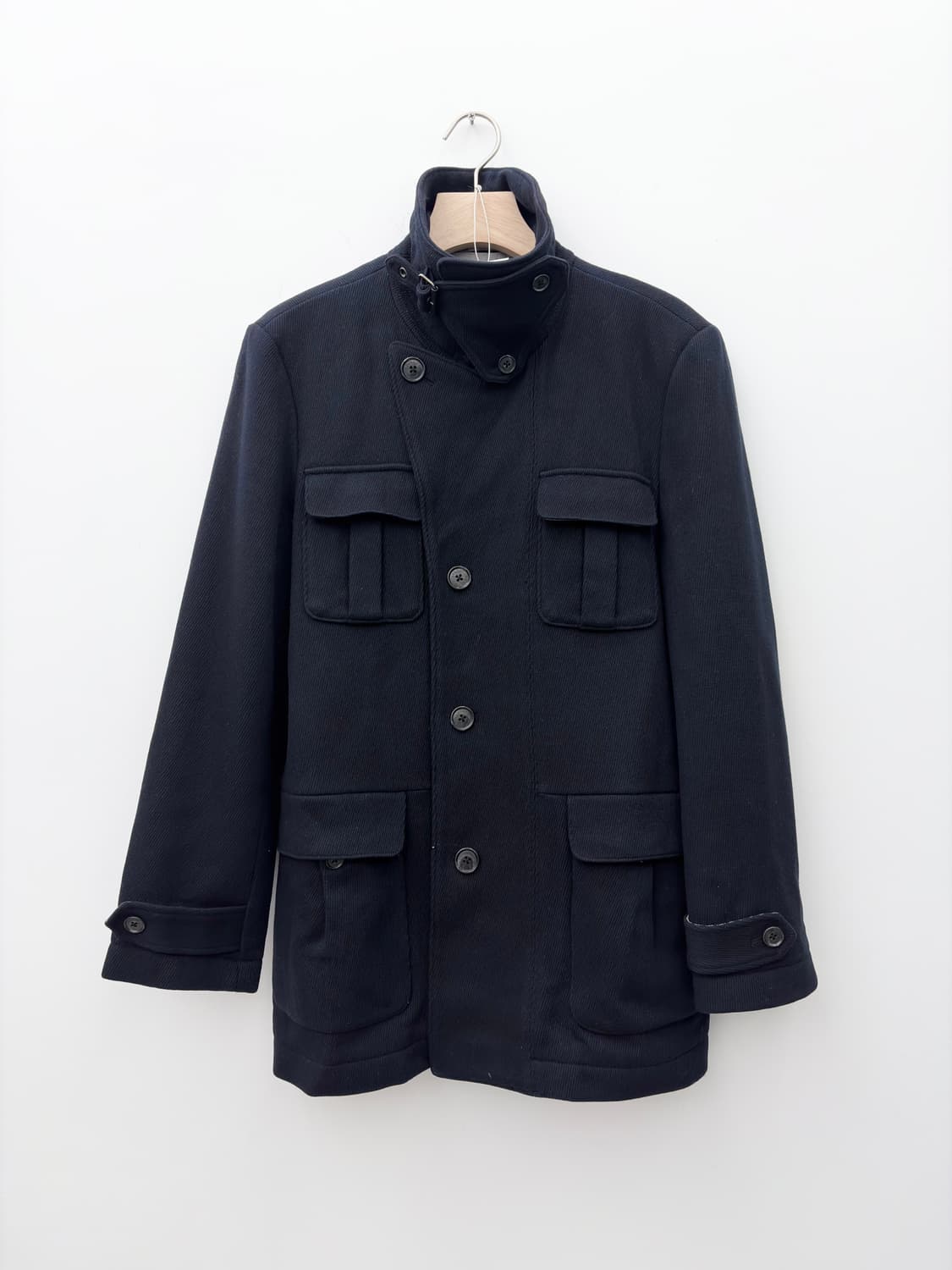 ITALIAN FABRIC NAVY COAT 상품이미지1