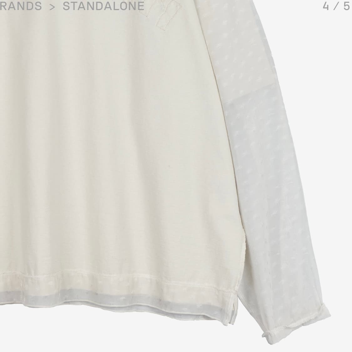 스탠드얼론 레이어드 티셔츠 상품이미지4