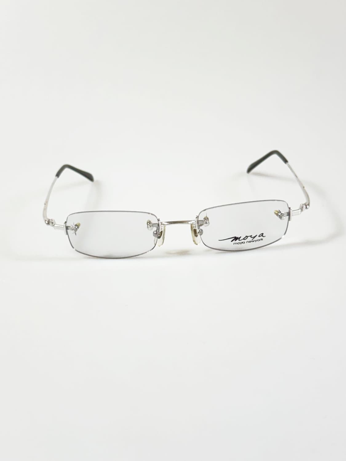 MOYA NEWYORK 실버 무테 스퀘어 메탈 빈티지 안경 상품이미지2