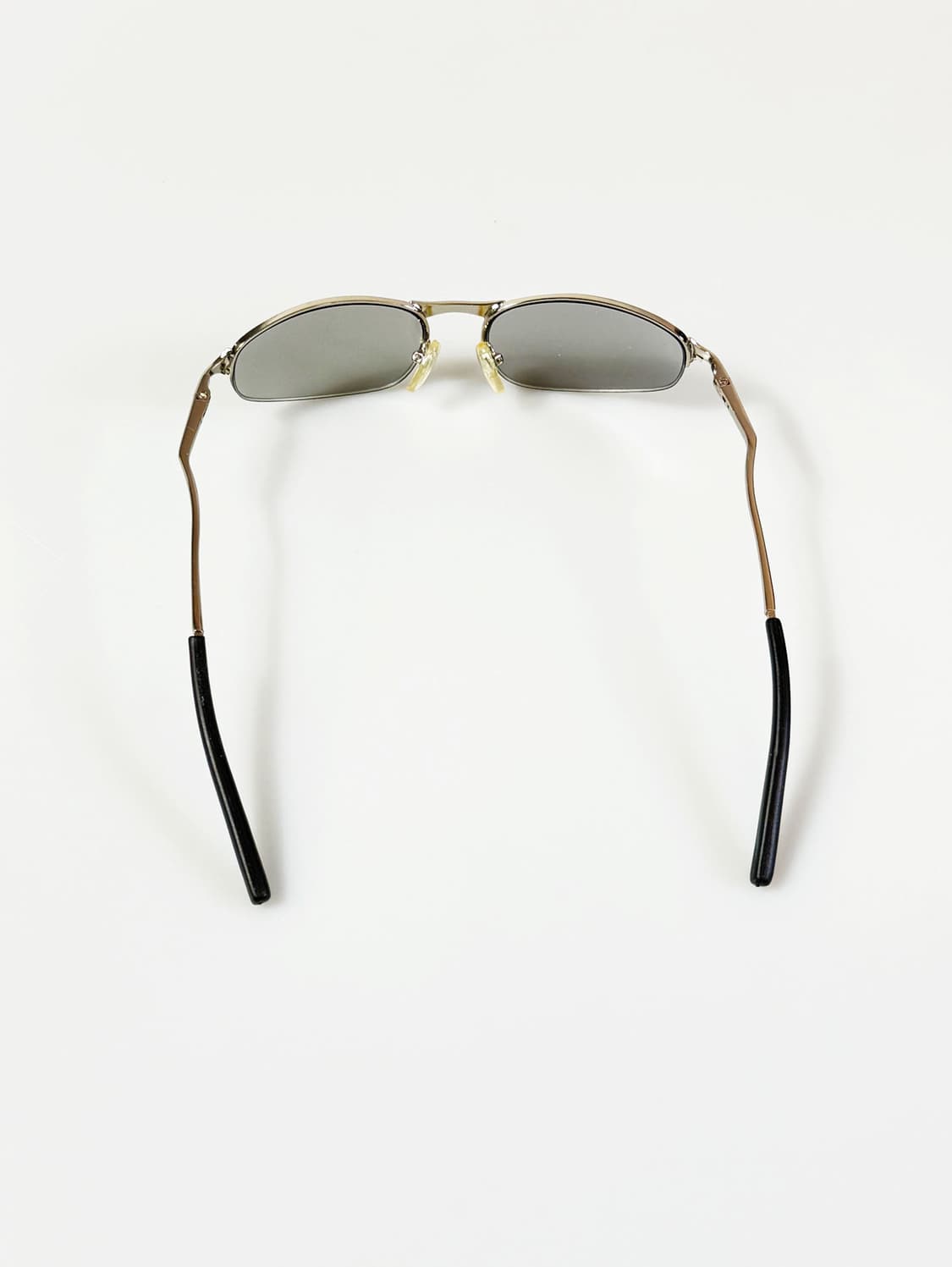 실버 메탈 반무테 스퀘어 프레임 빈티지 선글라스 상품이미지5