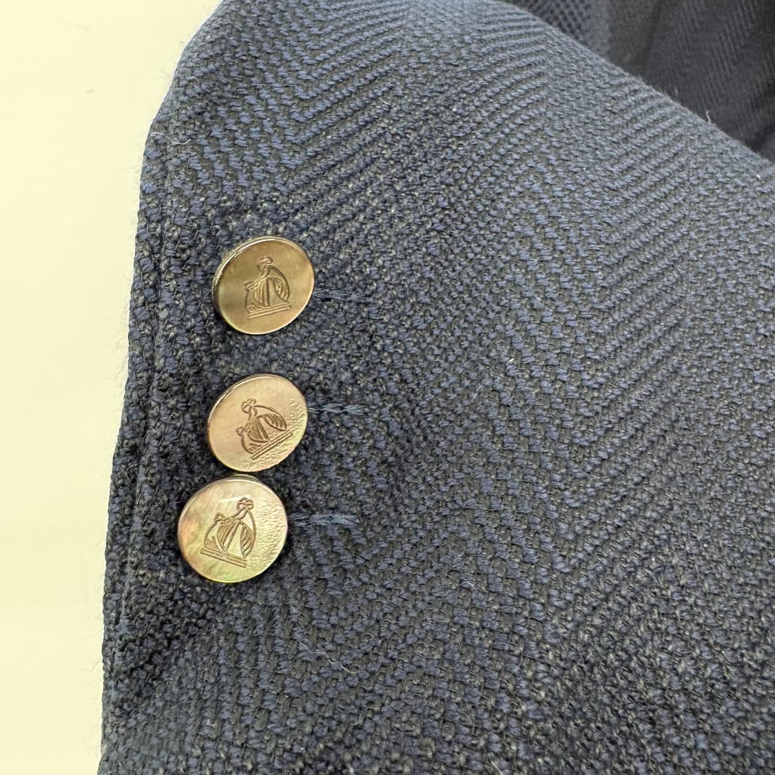 랑방 블랙 헤링본 남성 자켓 남/L 상품이미지5