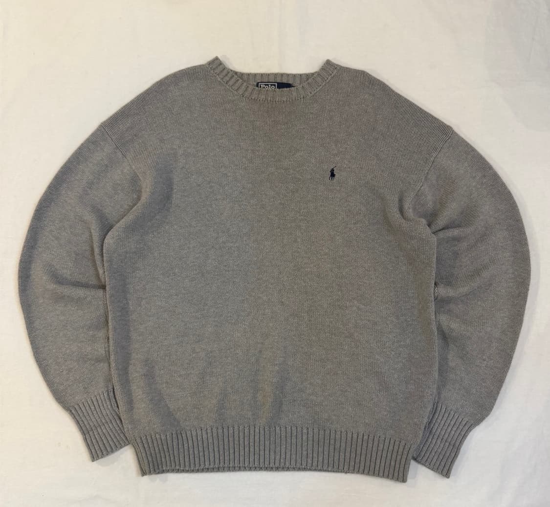 90s 폴로 랄프로렌 코튼 니트 그레이 상품이미지1