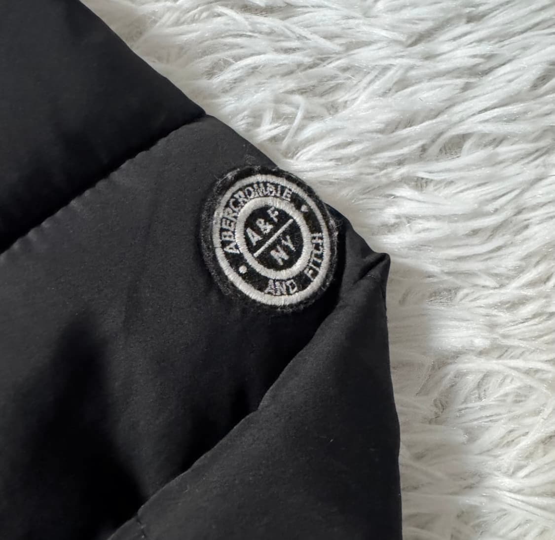 여성 아베크롬비 일본빈티지 경량패딩 빈티지패딩 블랙 상품이미지4