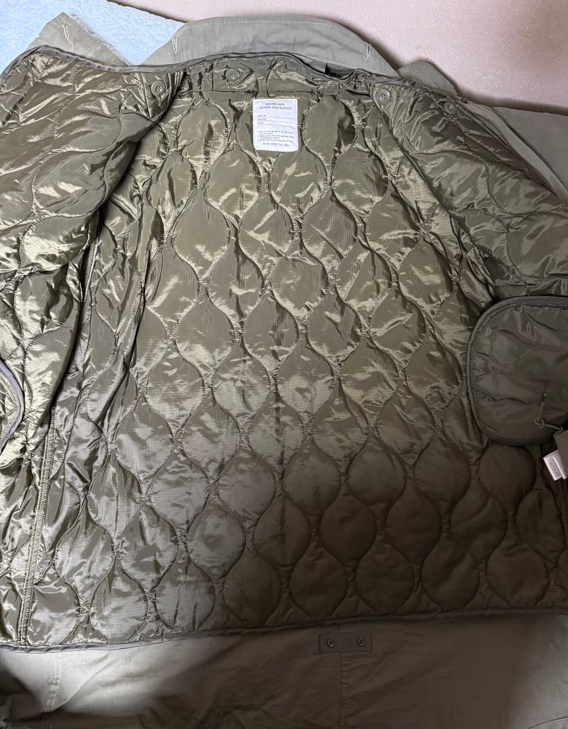 프릭스스토어 M-65 모즈 코트 라이너 세트 올리브 상품이미지2