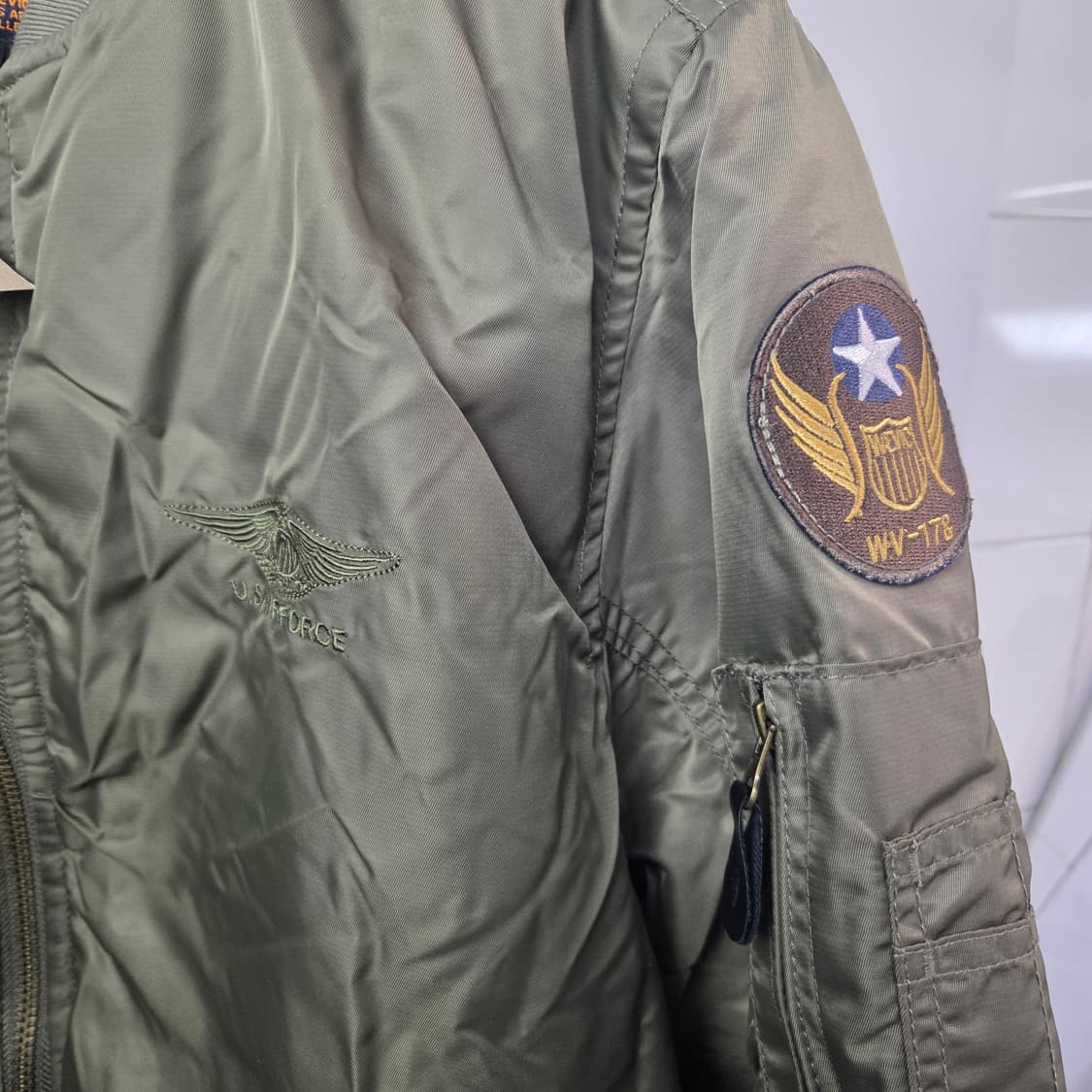 남 2XL 미공군 항공점퍼 블루종 자켓  상품이미지4