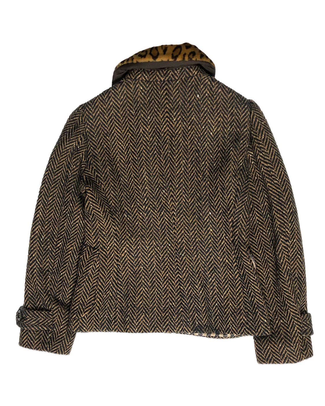 MOSCHINO 더블버튼 헤링본 반코트 (카라 탈부착 가능) 상품이미지2