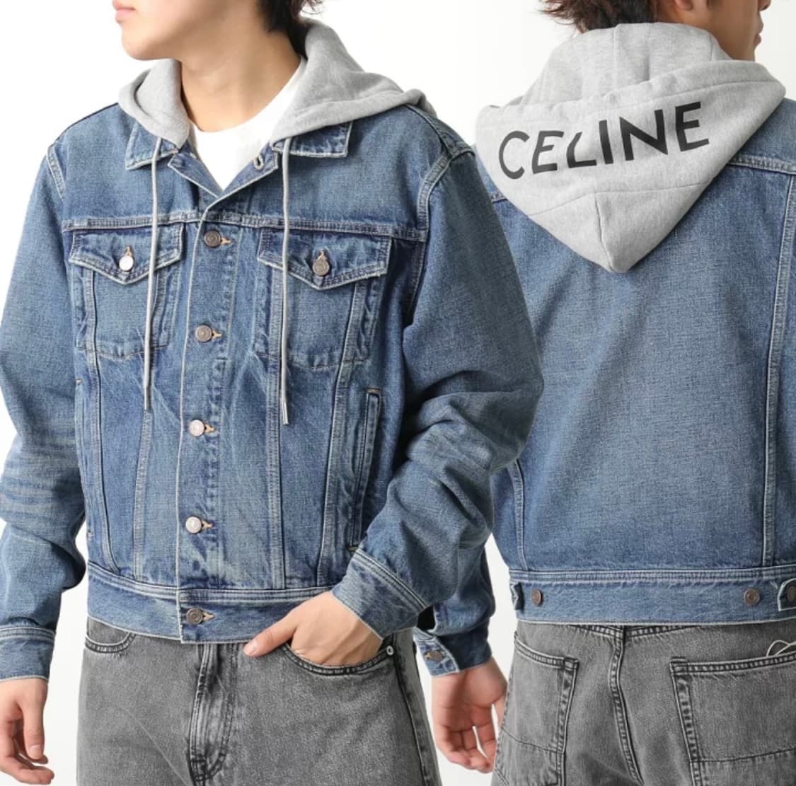 (A+/S) / 셀린느 백로고 후드 데님 청자켓 상품이미지9