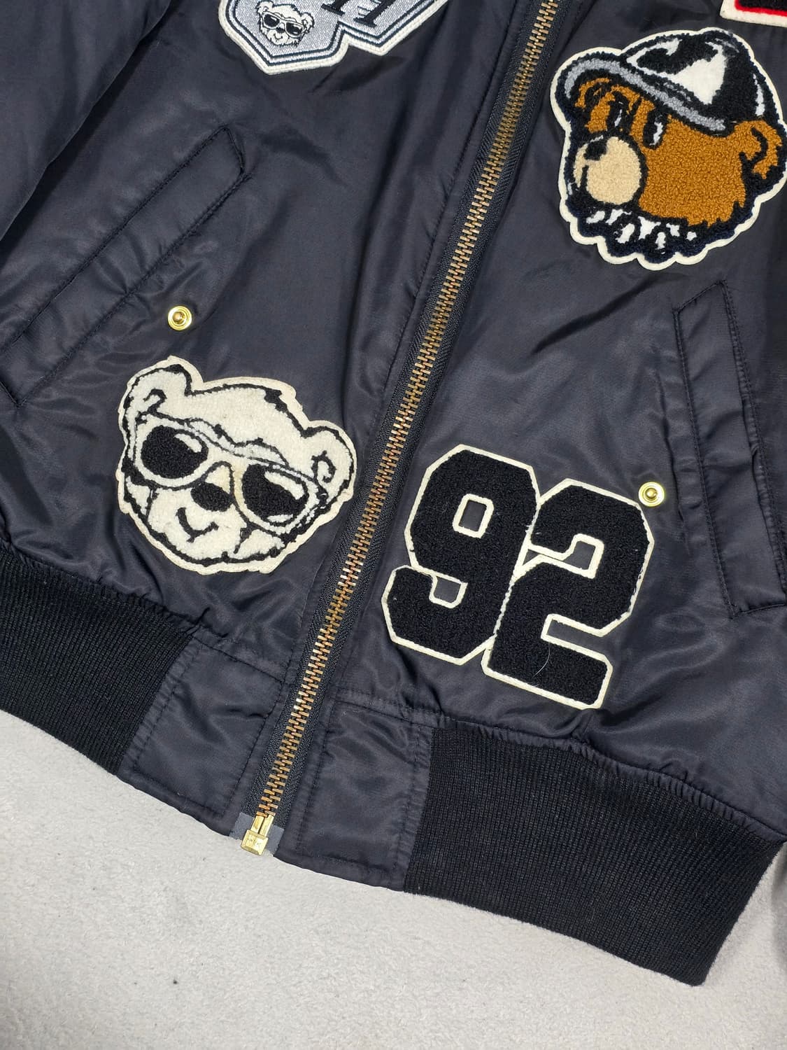 Joyrich 조이리치 MA-1 바시티 자켓 블랙 L 상품이미지5
