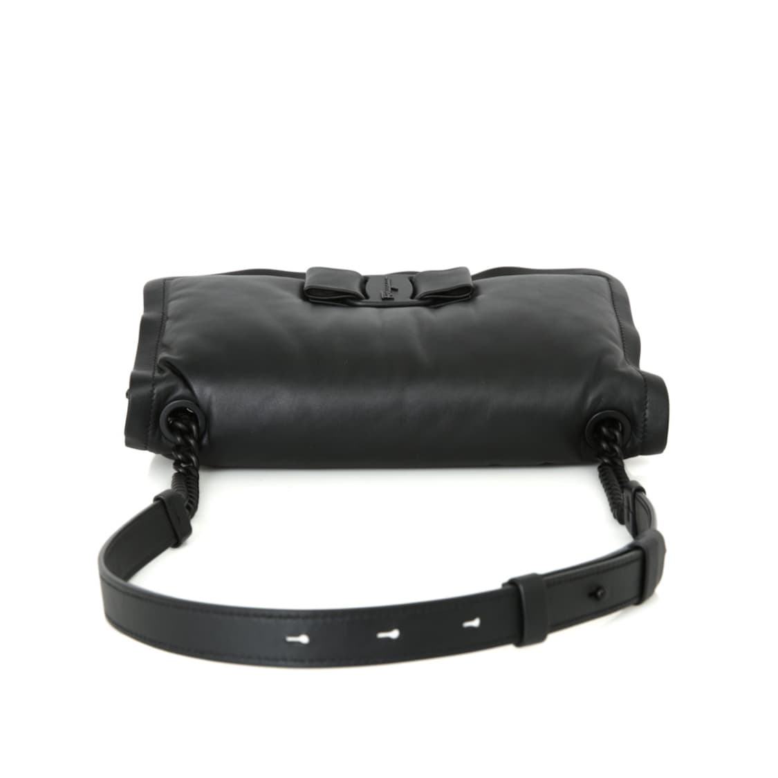 페라가모 비바 패딩 블랙 리본 바라 체인 숄더백 21I287 크로스 상품이미지7