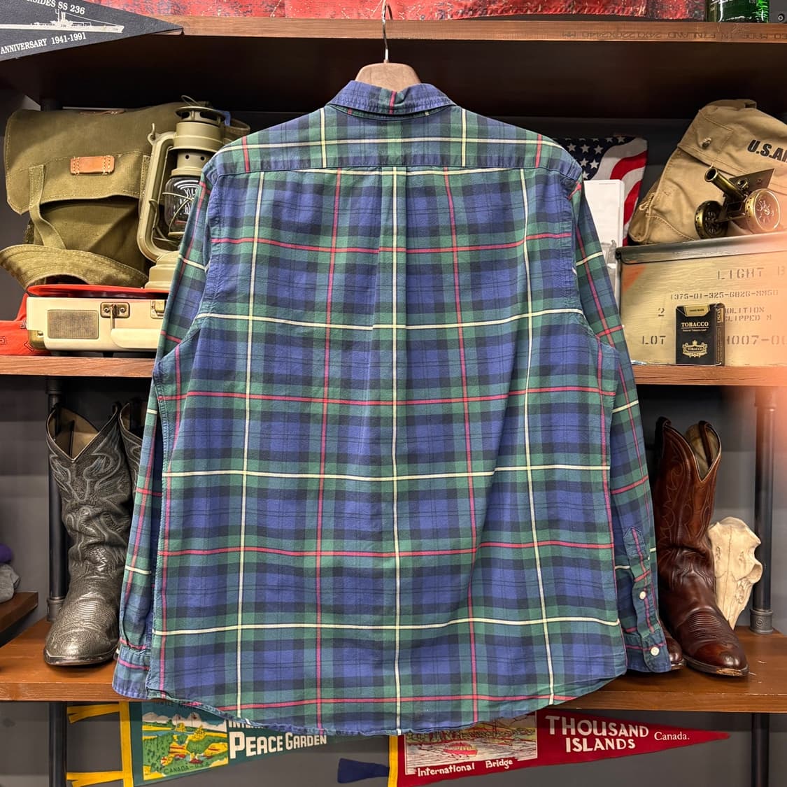 폴로 신형라벨 클래식핏 로고포켓 타탄체크 옥스포드 셔츠 N333 상품이미지2