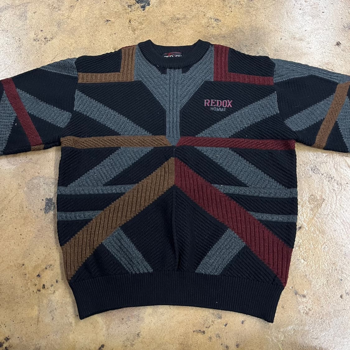 [정품/100] REDOX HOMME 레드옥스 패턴 니트 스웨터 b16 상품이미지3