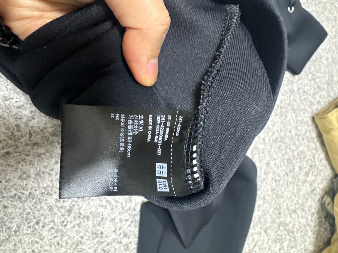 유니클로 여성 네오플랜 후드티 블랙 xl 상품이미지5