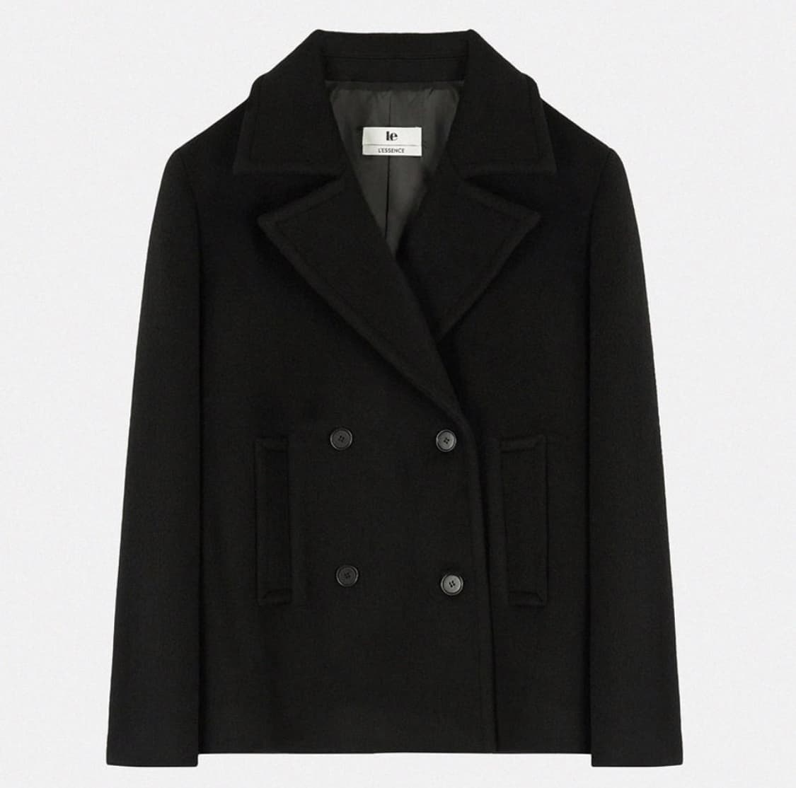 brushed wool half coat (black) 상품이미지3