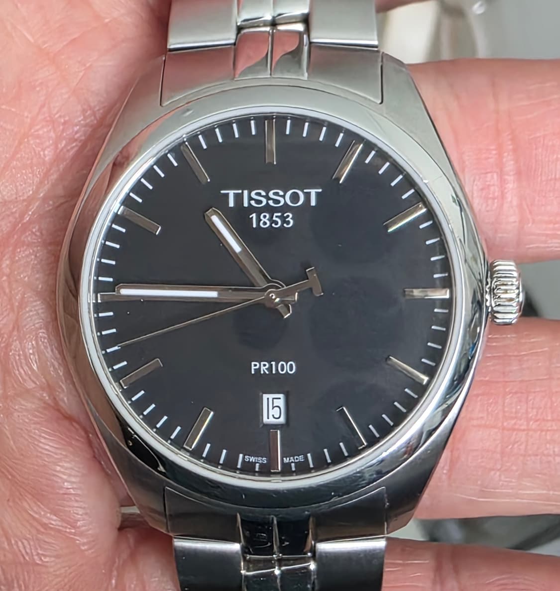 티쏘 (TISSOT) PR100 블랙 쿼츠시계 (보증서포함) 상품이미지1