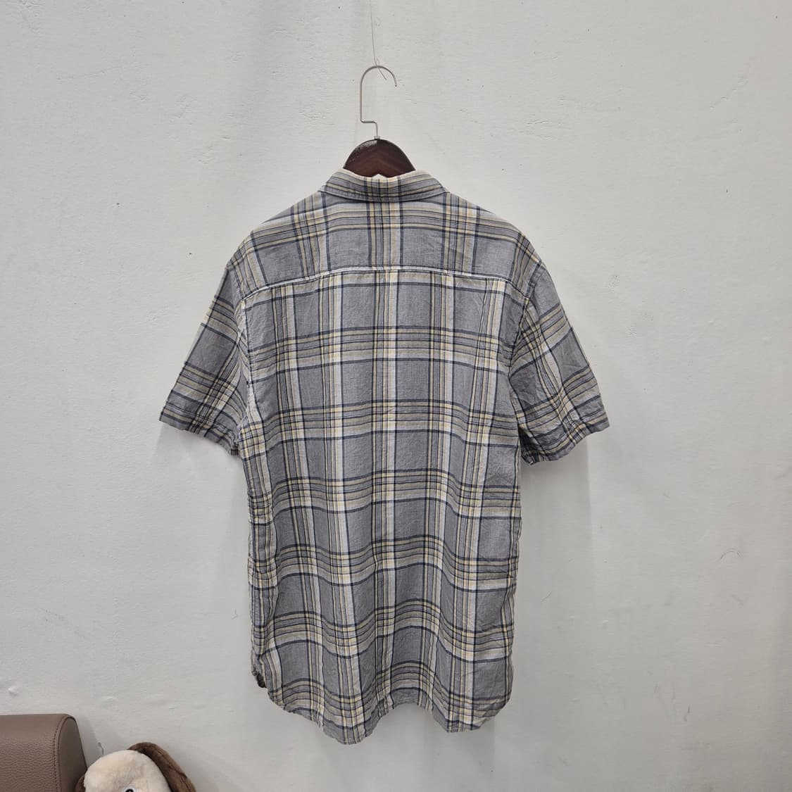 시리즈 린넨 혼방 체크 반팔 셔츠 105 상품이미지4