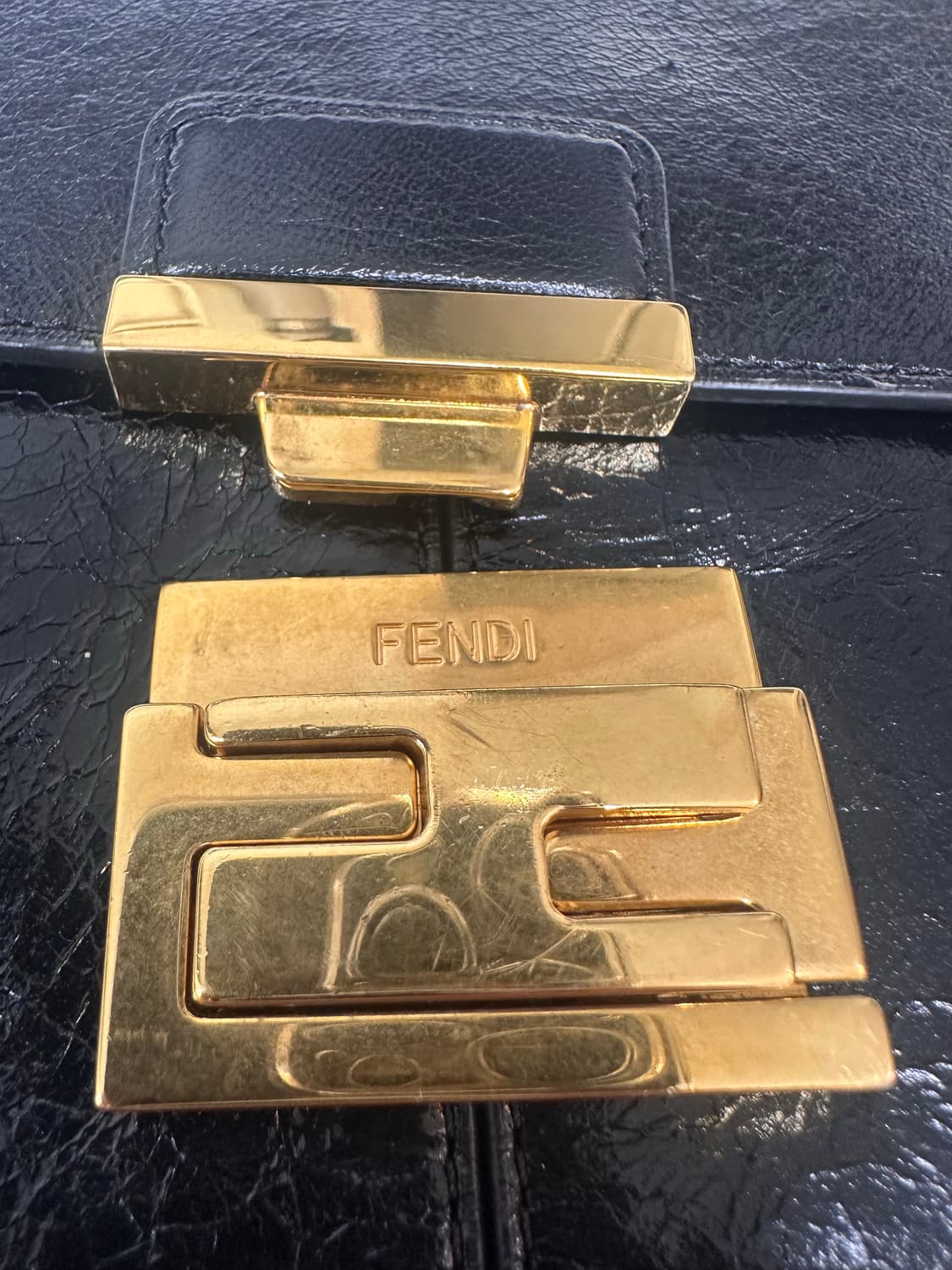 펜디 FF 가방 캔유 라지 숄더백 칸유 가방 블랙 상품이미지6