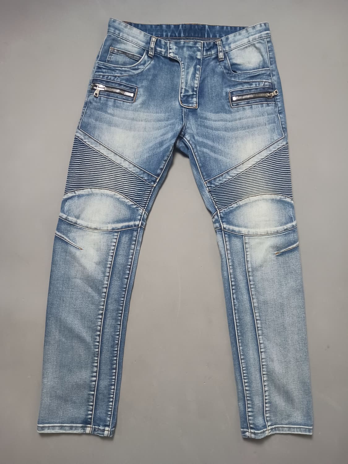 [30] 발망 중청 워싱 바이커진 청바지 상품이미지1