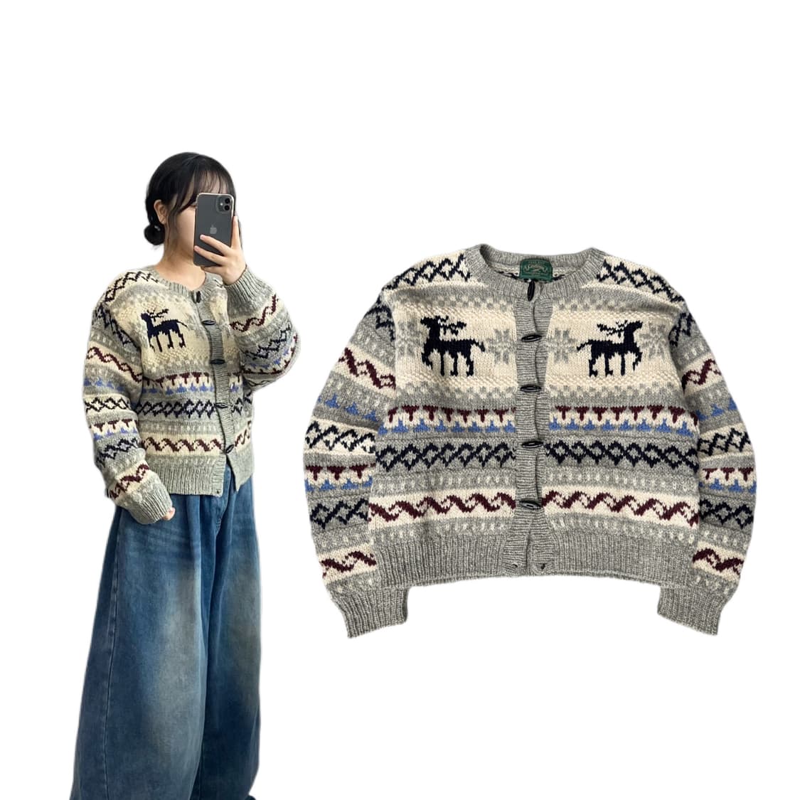 JPN 제팬 코위찬 니트 가디건 상품이미지1