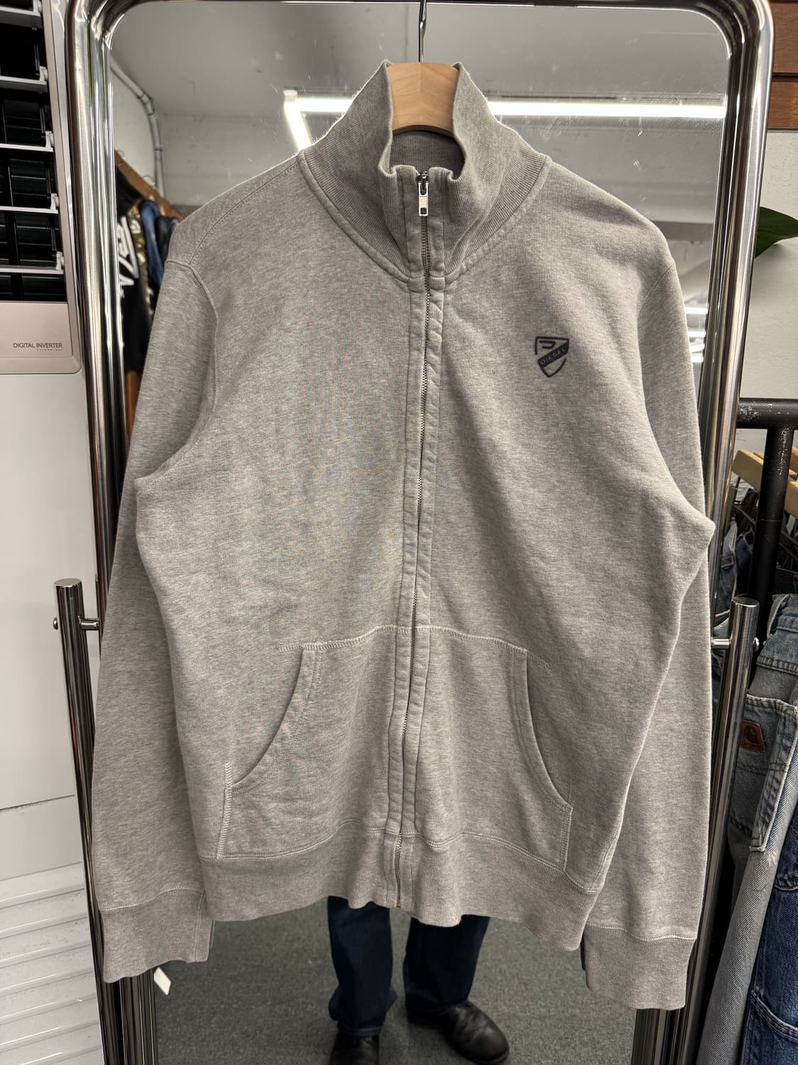 디젤 그레이 트랙탑 져지 집업 상품이미지1