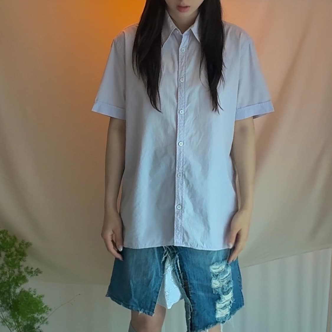 폴스미스 라이트라벤더 반팔셔츠 상품이미지1