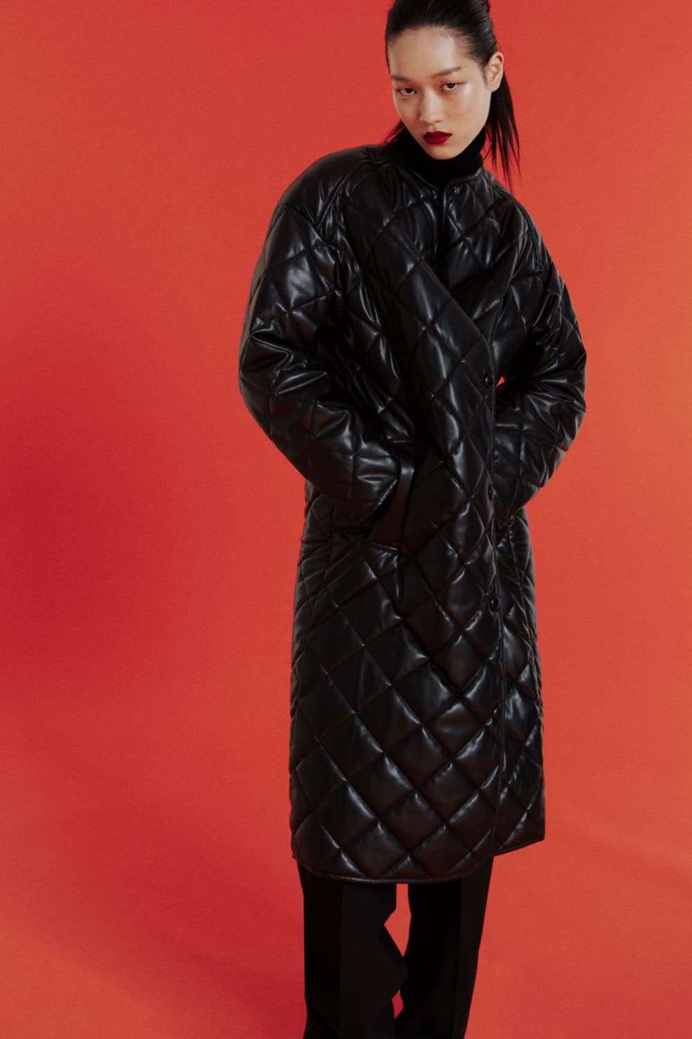 자라 누빔 롱패딩 상품이미지3