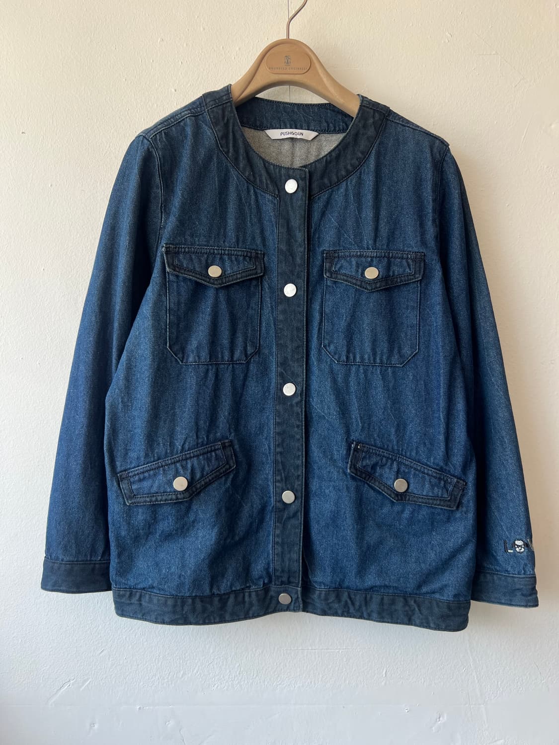 푸쉬앤건 여성 진청데님자켓 라운드청자켓 상품이미지2