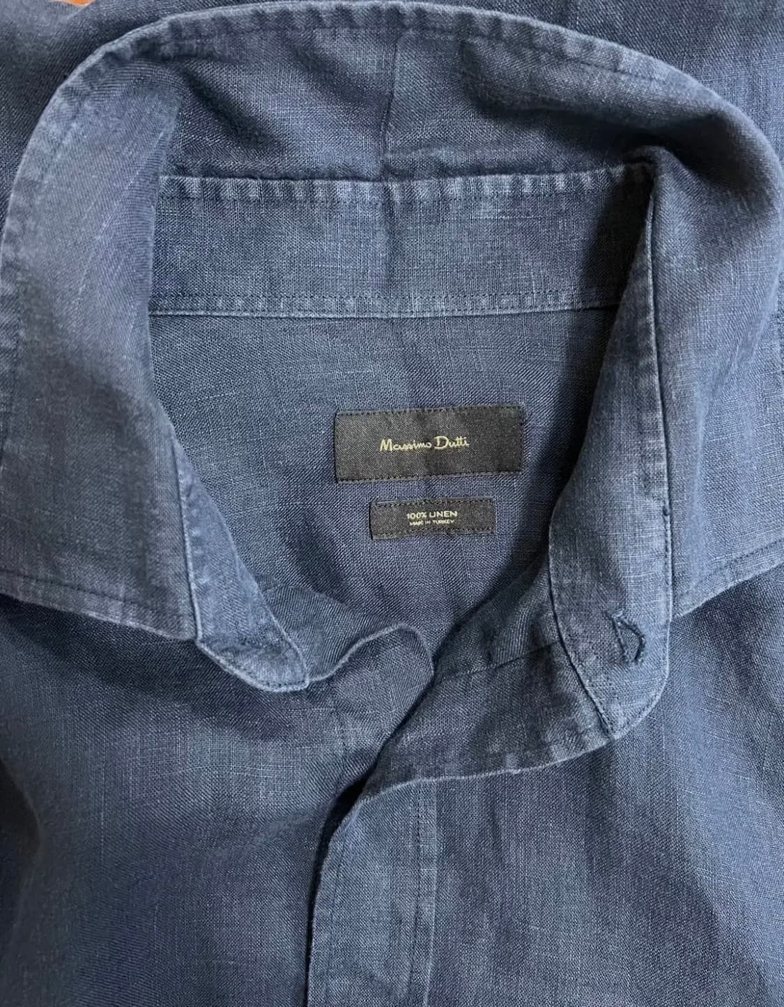 마시모뚜띠 남성 네이비 린넨긴팔셔츠 상품이미지5