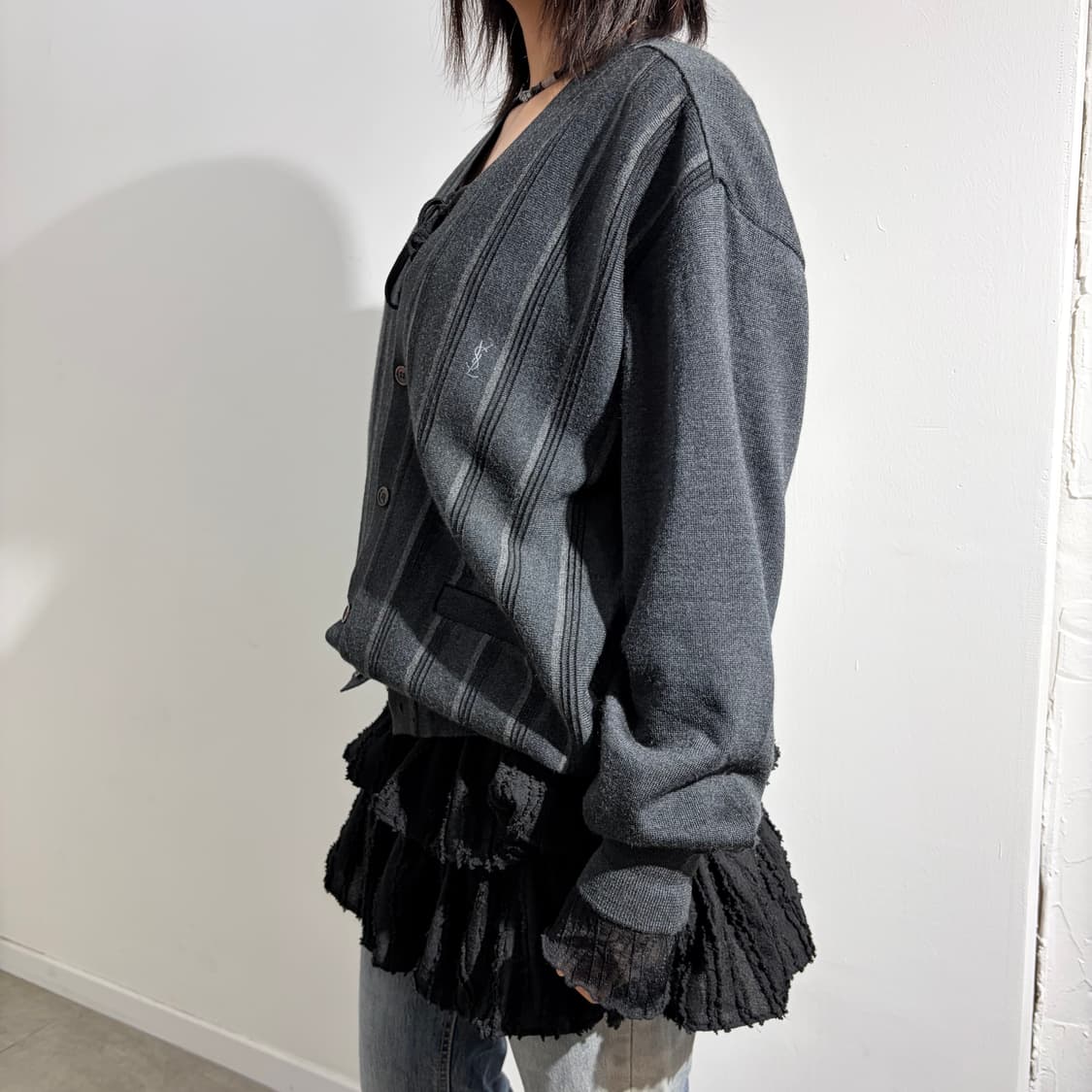 입생로랑 니트 울 가디건 상품이미지3