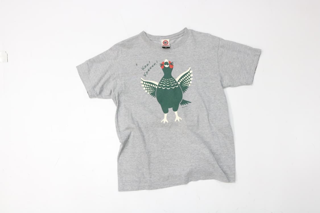 REDBROS 레드브로스 빈티지 꿩 그래픽 멜란지 그레이 반팔 티셔츠 상품이미지2