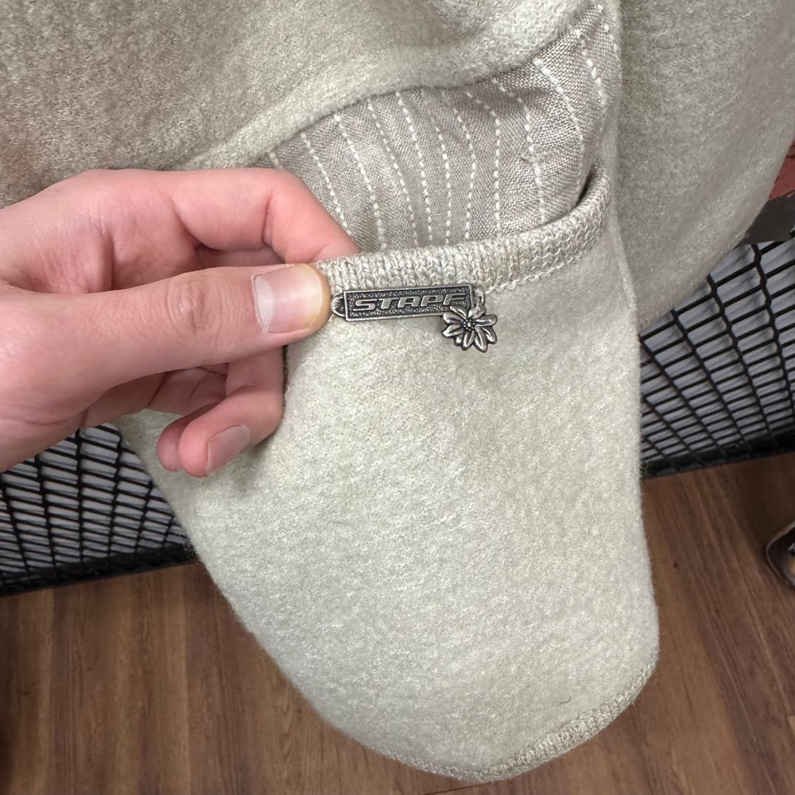 USA VINTAGE 울 가디건 전면 투포켓 포인트 아이보리 상품이미지6