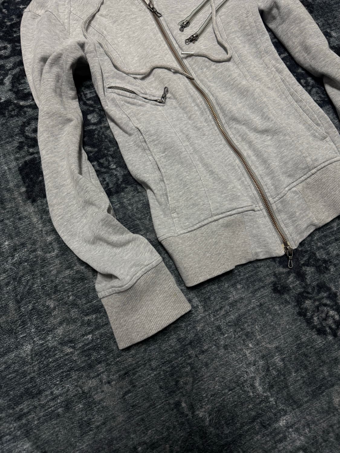 Fuga grey riders multi zip hoodie 상품이미지4