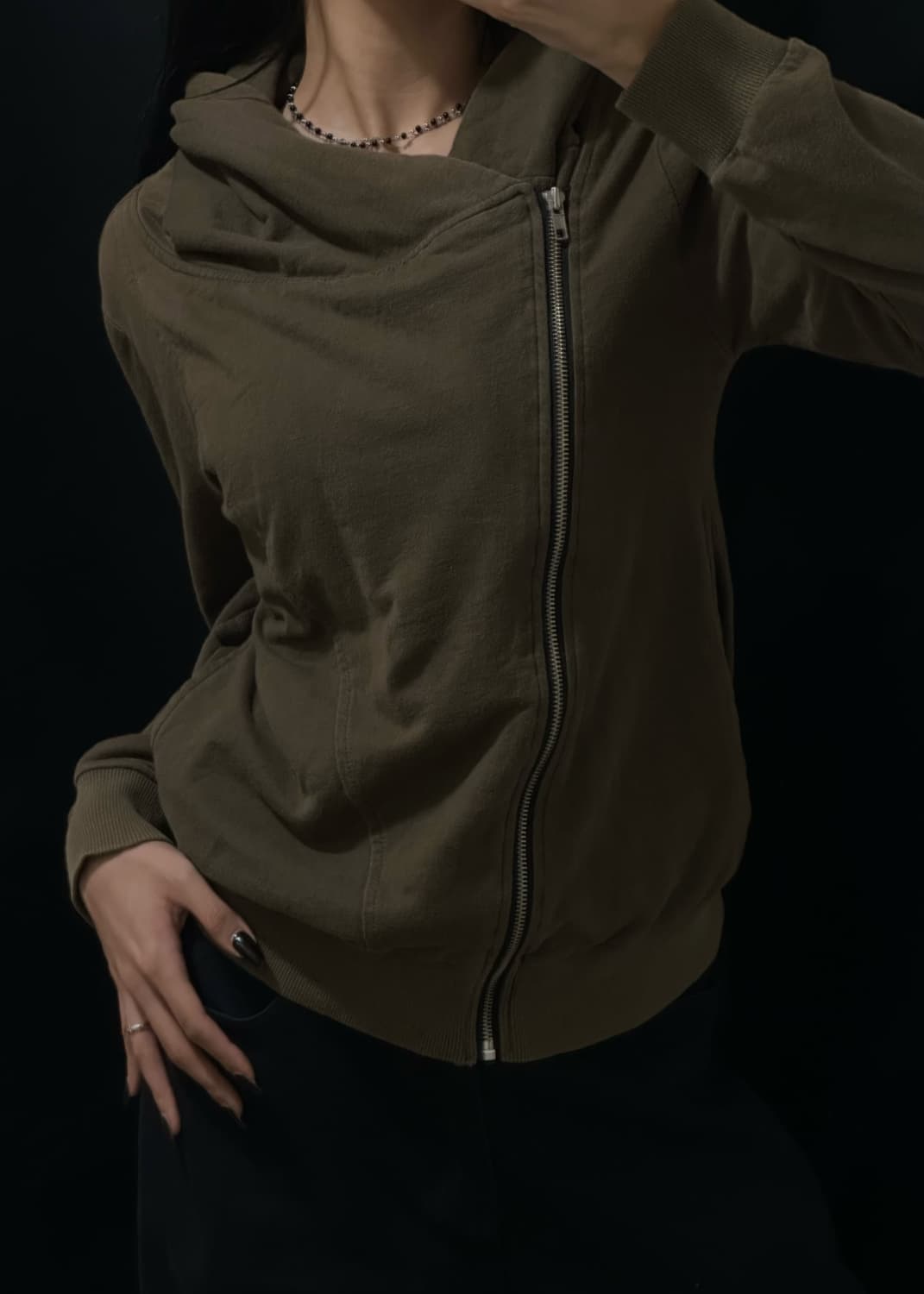 khaki zip-up 상품이미지3