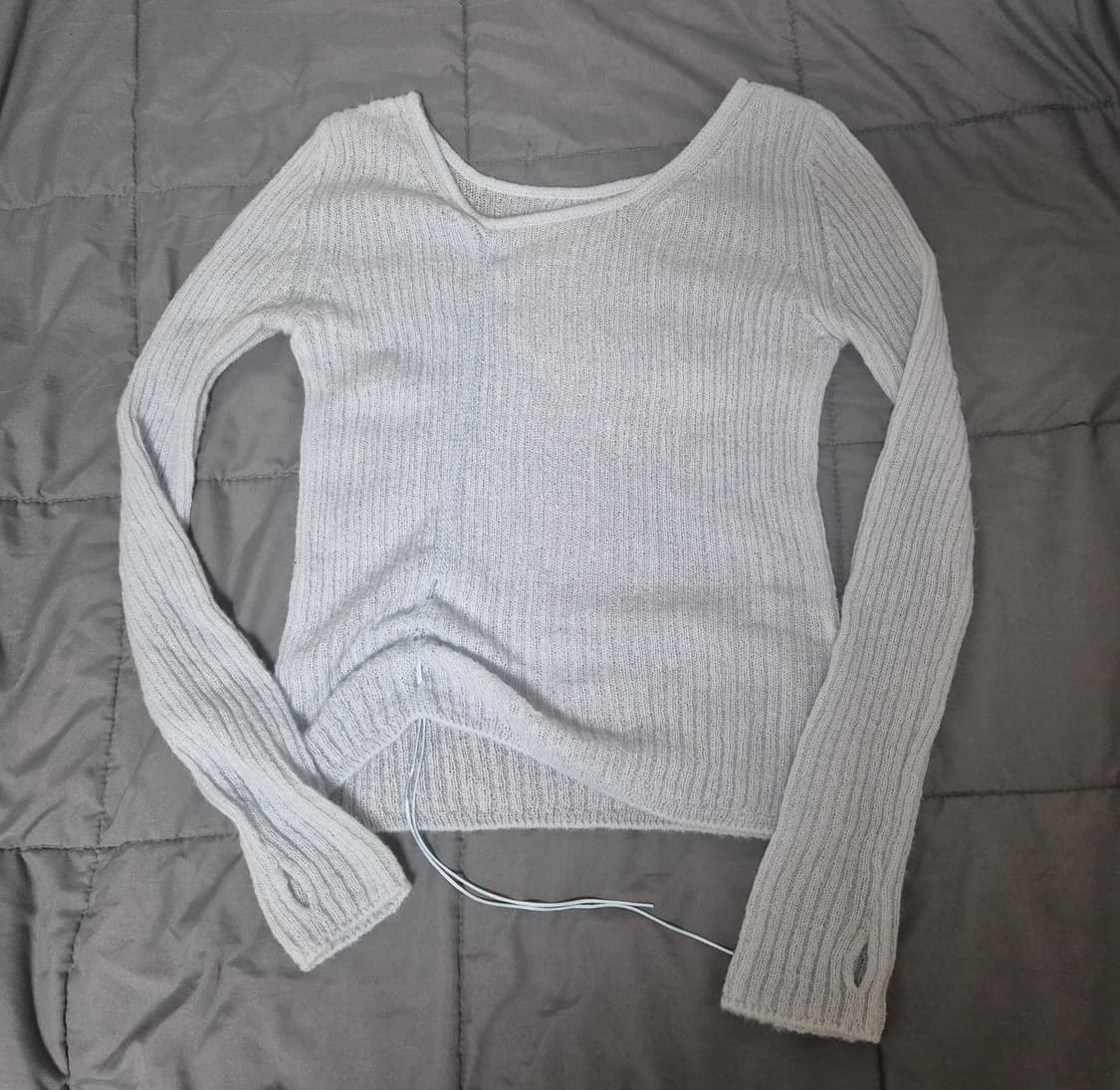 던스트 투웨이 셔링 니트탑 소프트블루 상품이미지4