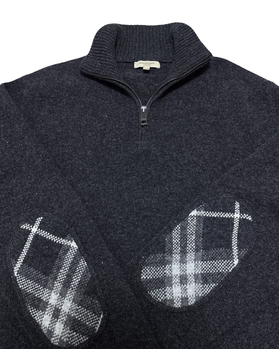 버버리 엘보우패치 반집업 니트 상품이미지3