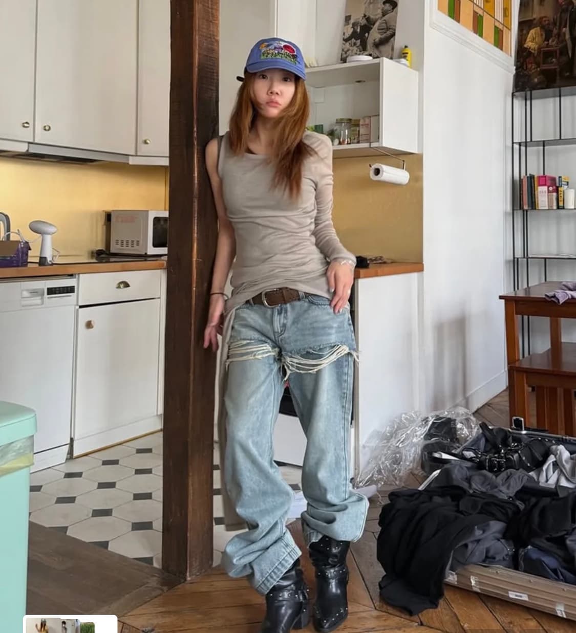 다이닛 LAYERED SEMI BOOTSCUT 레이어드 부츠컷 상품이미지1