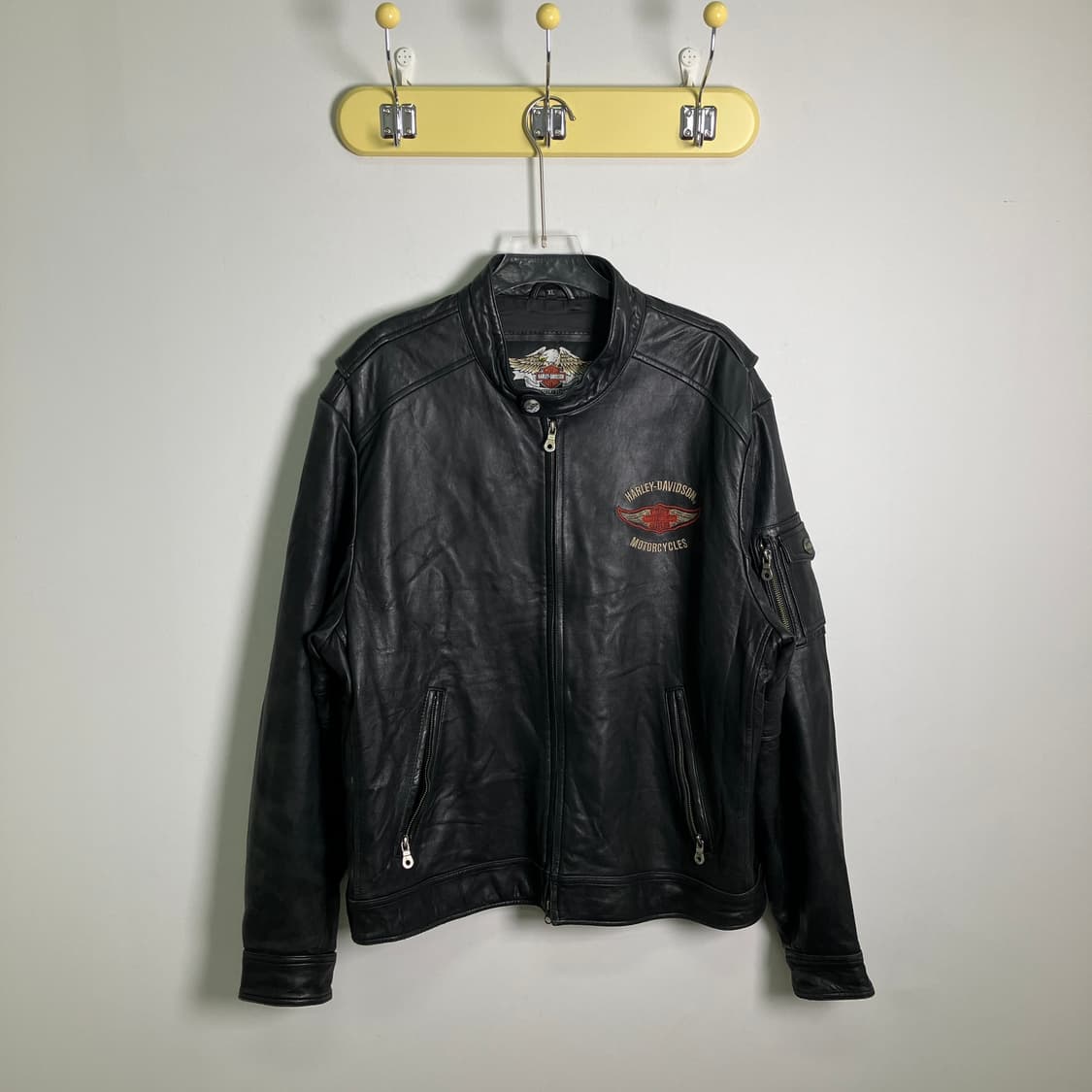 할리데이비슨 모터사이클 블랙 가죽 자켓 XL 상품이미지1