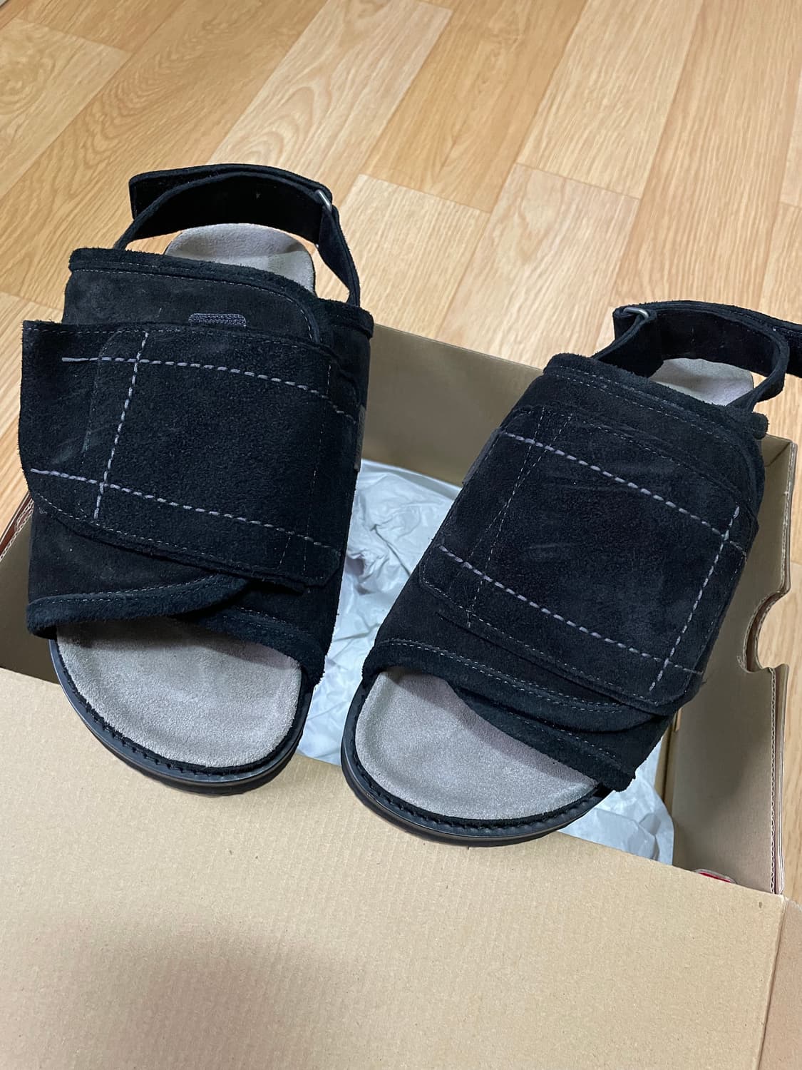 폴리테루 점보 슬라이더 샌들 블랙 (사이즈M) 상품이미지3