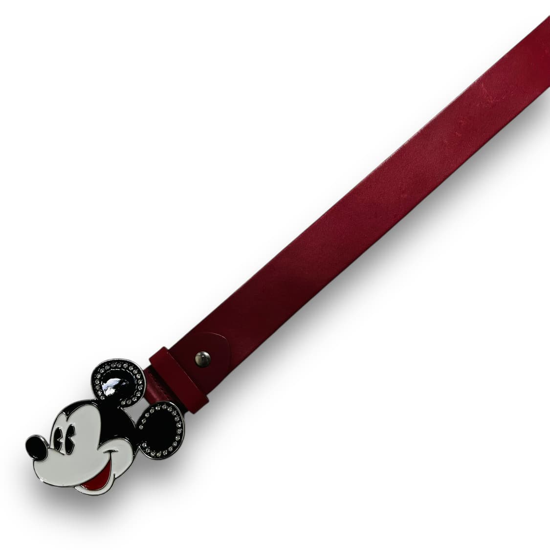 미키 마우스 쥬얼리 버클 레드 빈티지 레더 벨트 상품이미지4