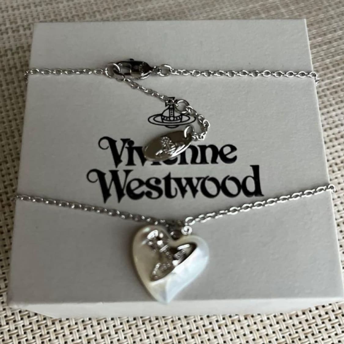 비비안웨스트우드 아카이브 orb 하트 원석 팬던트 목걸이 상품이미지3