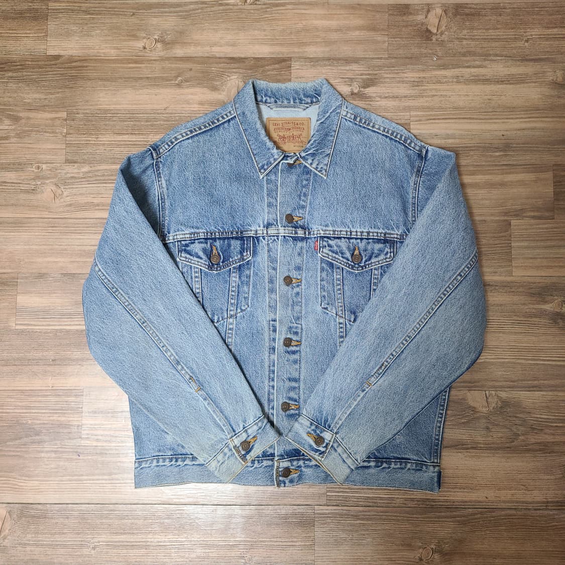 (XL,XXL) 90s USA 리바이스 빈티지 70507데님 트러커 자켓 상품이미지4