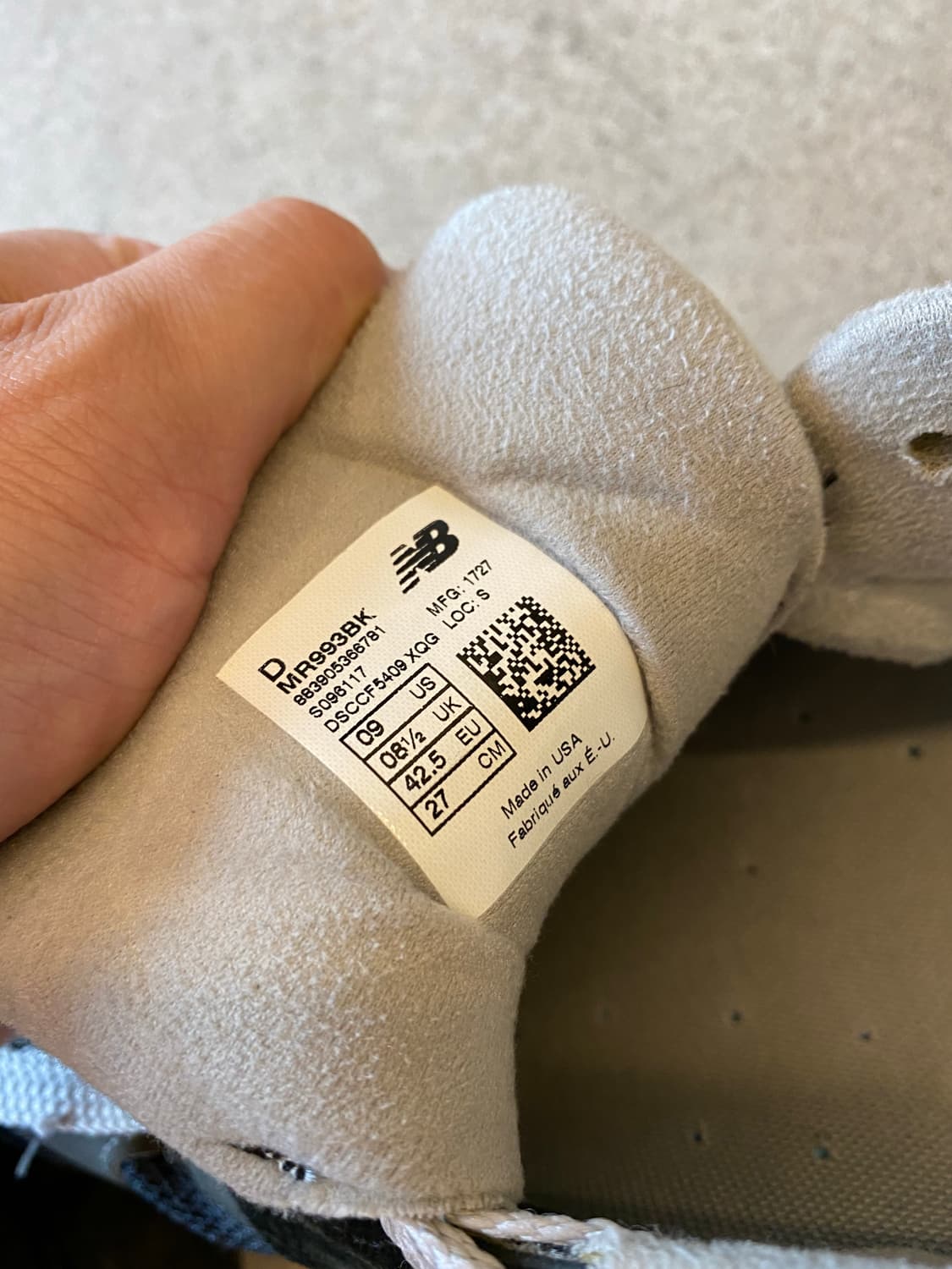 뉴발란스 993 블랙 상품이미지6