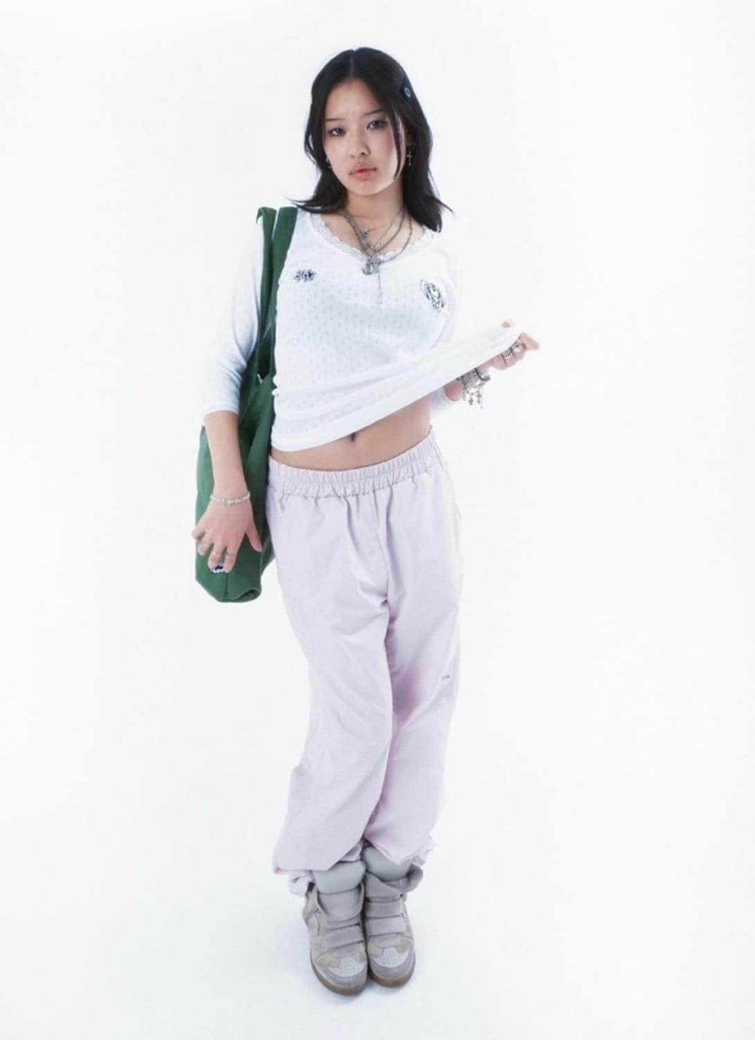 샬롬클럽 shalomclub 레이스 티셔츠 SL PURO LACE TOP 상품이미지2